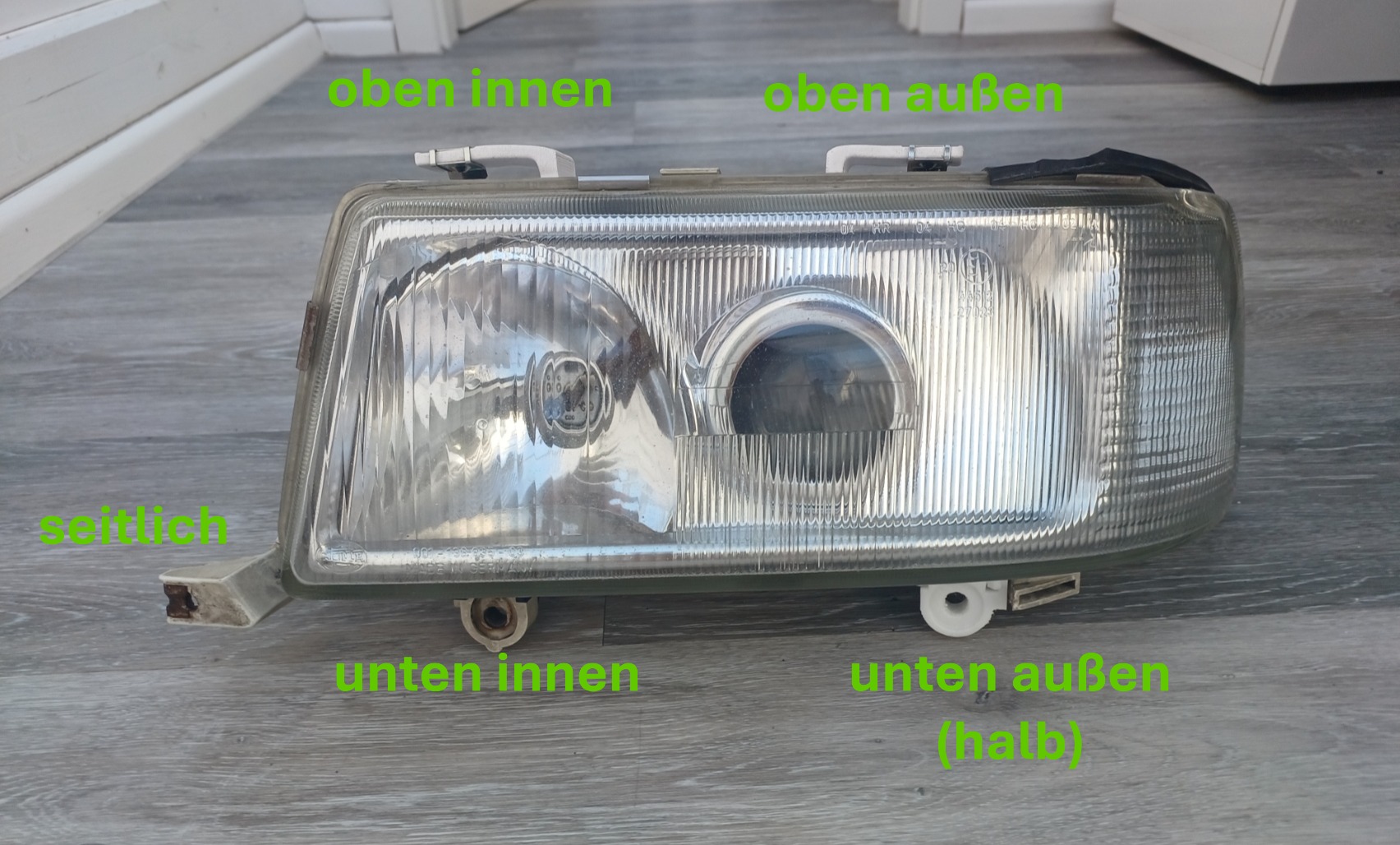 Scheinwerfer Halter Reparatur Set Audi 80 B4 V6 Typ 89 90